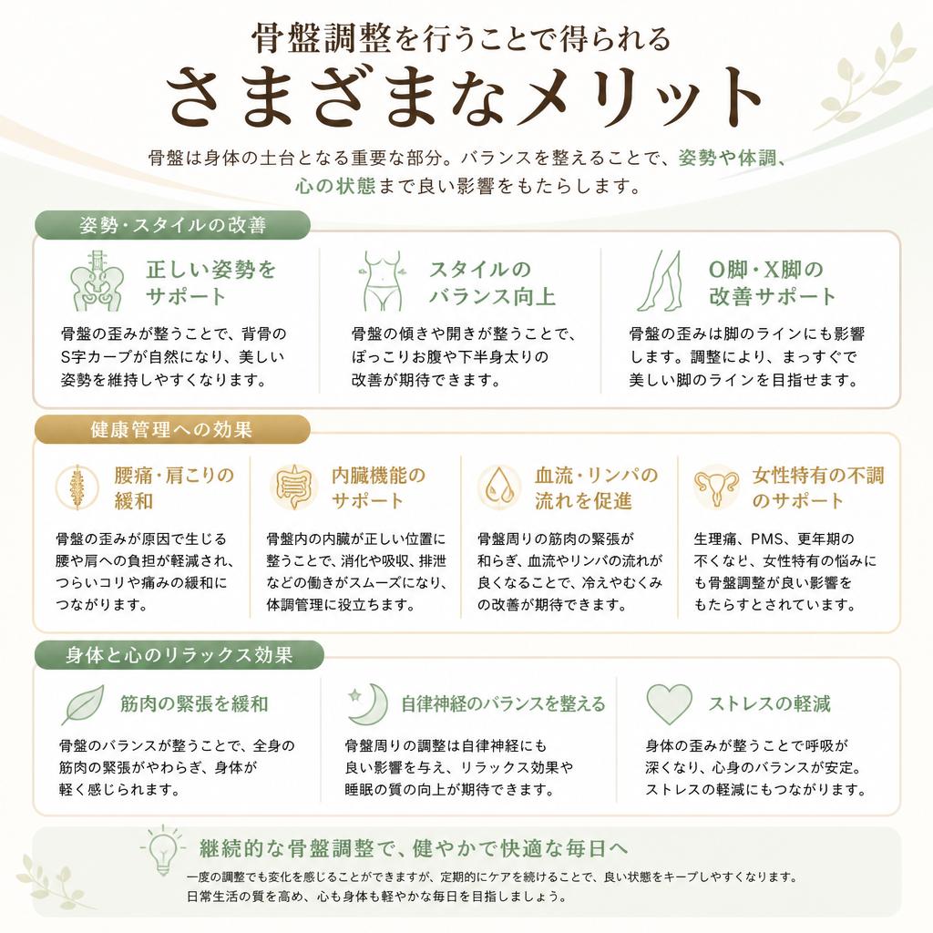 骨盤調整のメリット