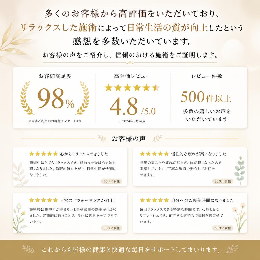 実際のお客様の体験談