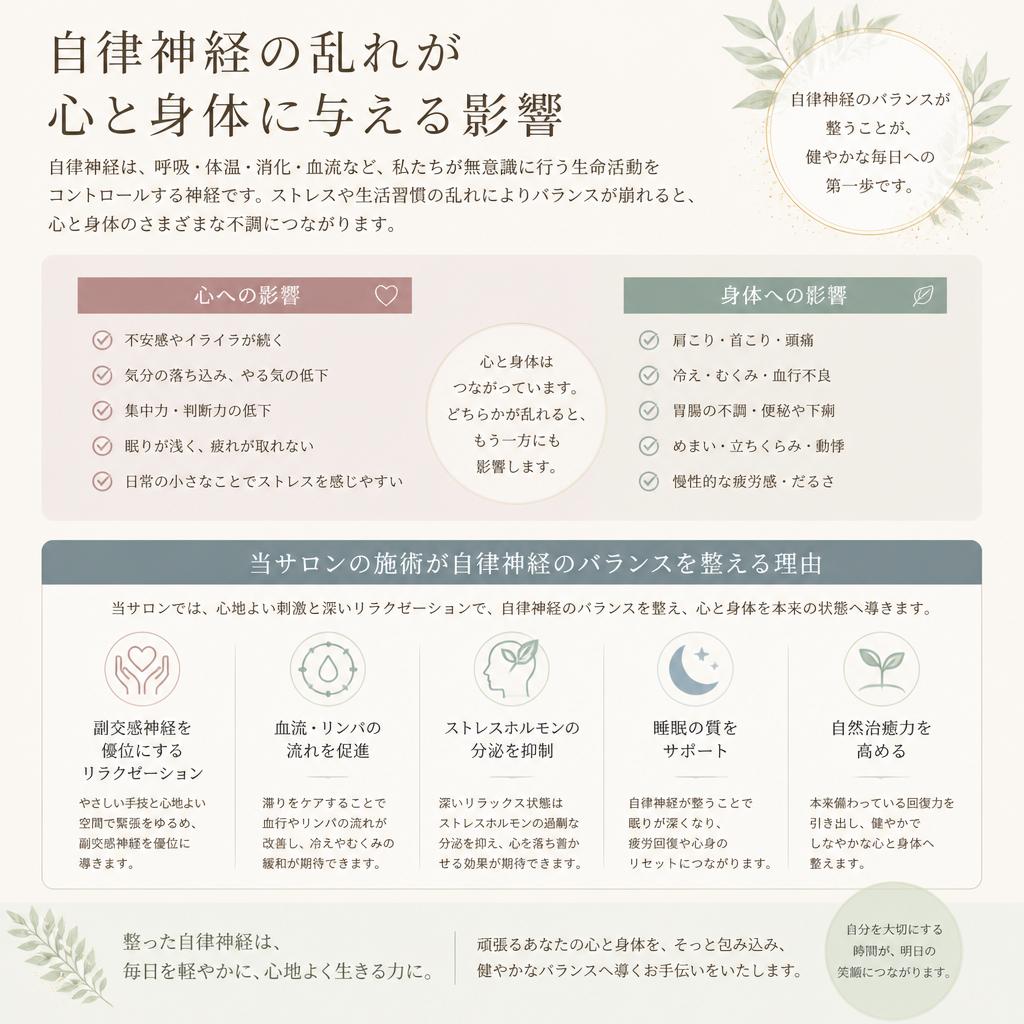 2. 自律神経を整えるもみほぐし