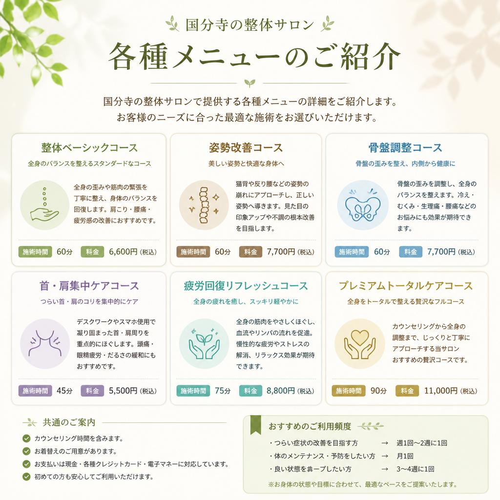 5. メニューの紹介