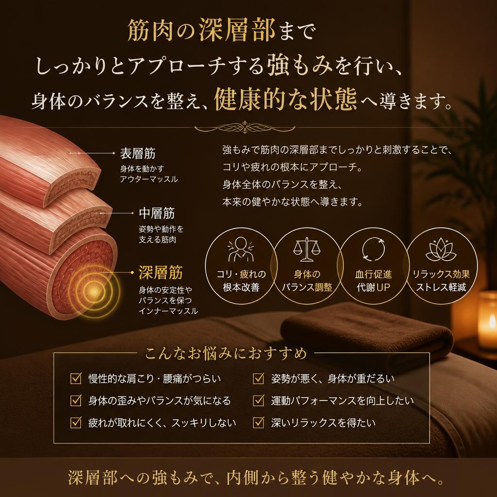 身体のバランスを整える施術