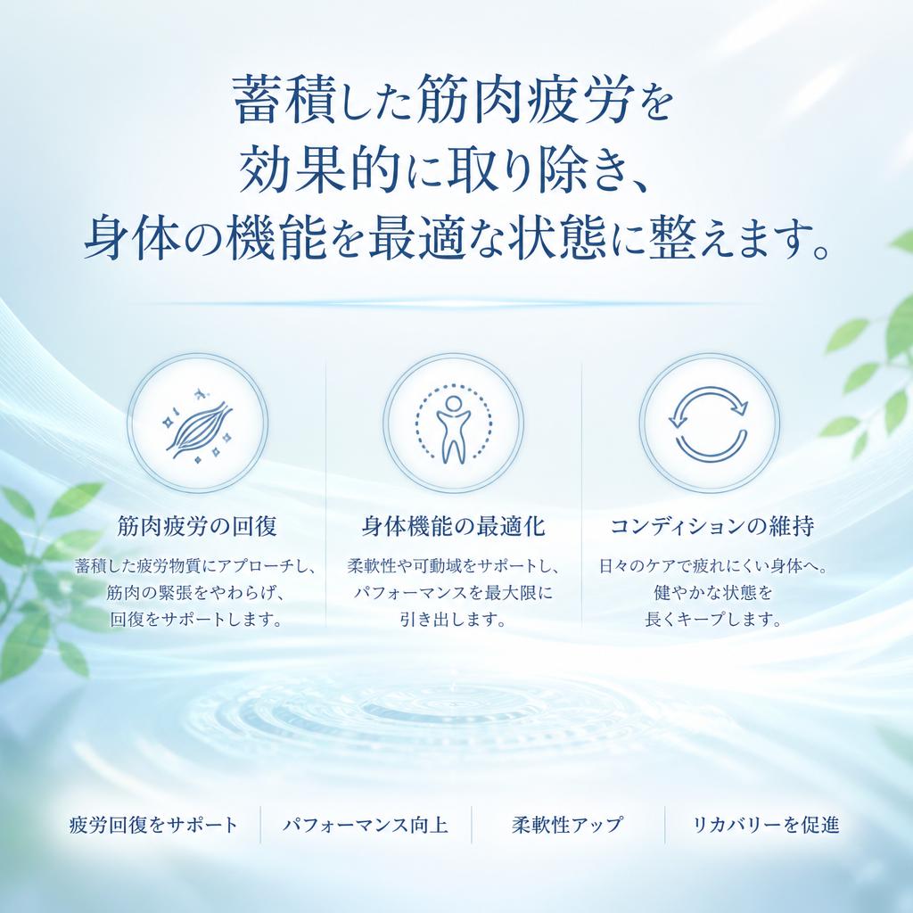 筋肉ケアで疲れをリセット
