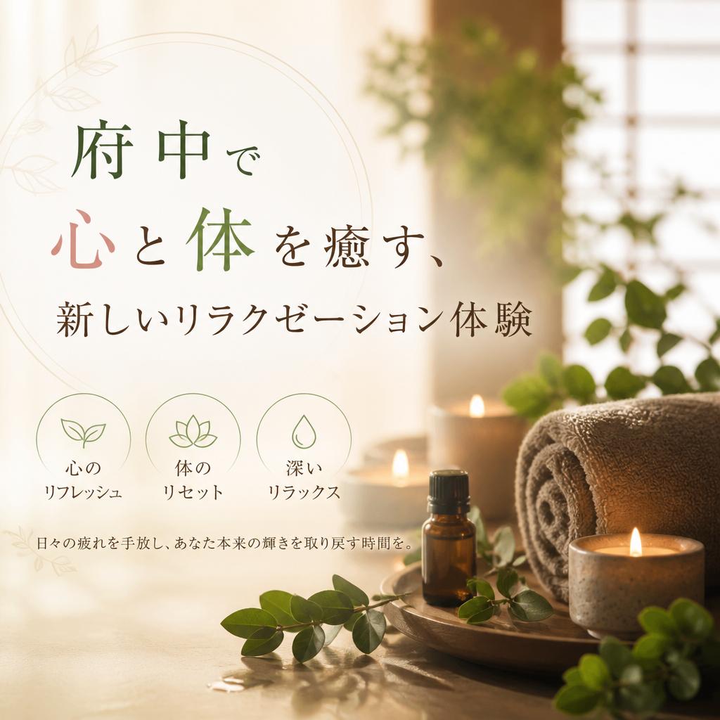 府中で心と体を癒す、新しいリラクゼーション体験