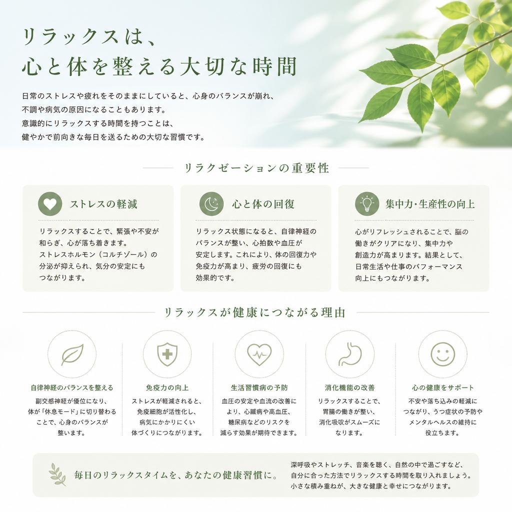 リラクゼーションの必要性
